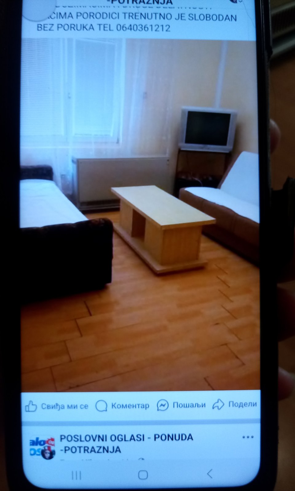 Izdajem dvosoban stan u Beogradu